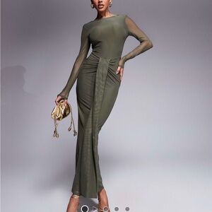 ASOS Olive Long Sleeve Dress